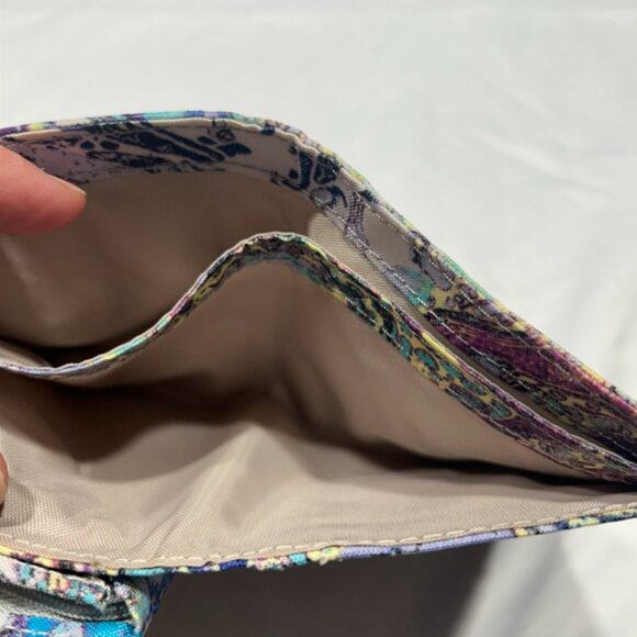 EUC Kipling Pixi Organizer Wallet with a Splash of Purple, Blue and Yellow - Picture 6 of 6